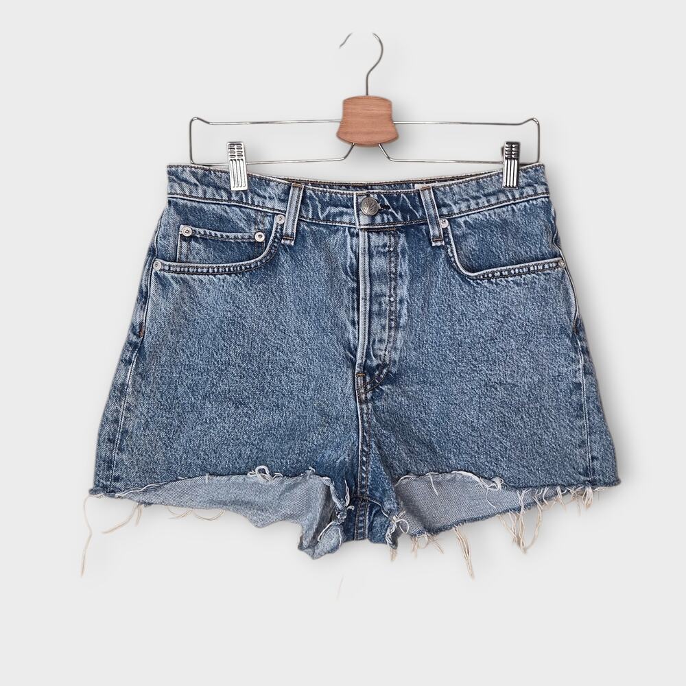 Rag & Bone Maya Calypso Blue High Rise Cutoff Denim Shorts Womens Sz 30